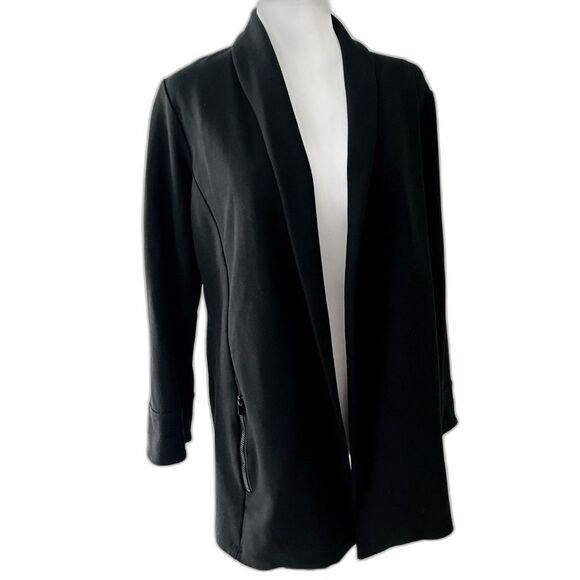 Bella Colori Womens Black Open Front Sweater Cardigan Size Small - Picture 2 of 10